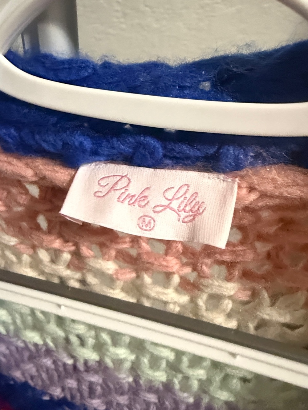 Pink Lily Crochet Cardigan - Picture 3 of 3